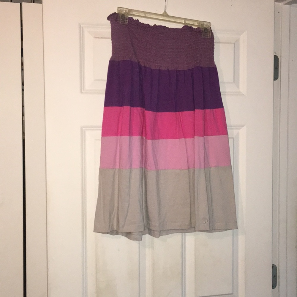 Strapless color block mini dress/top/skirt